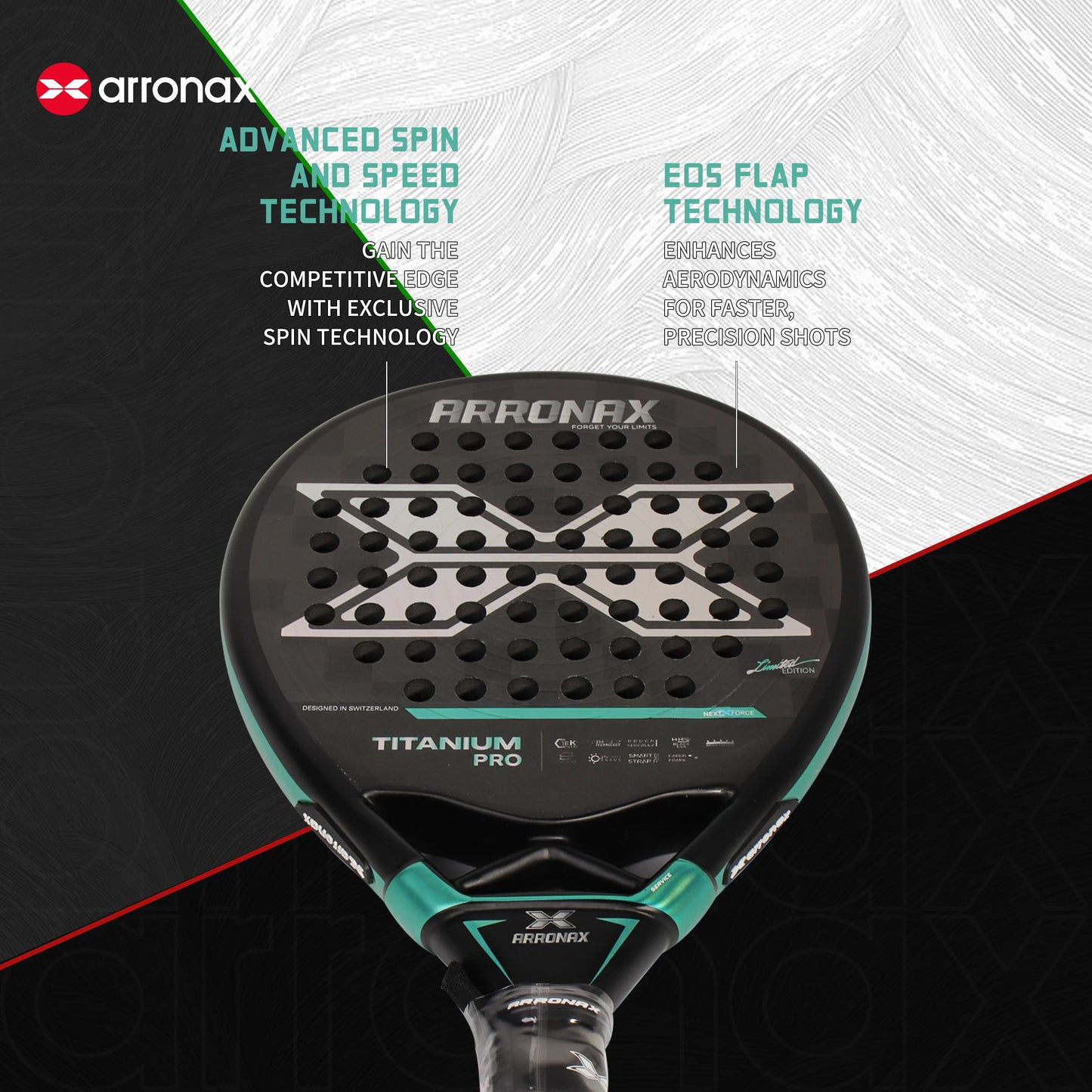 Atom Smashly Padel Schläger – Detailansicht Griff