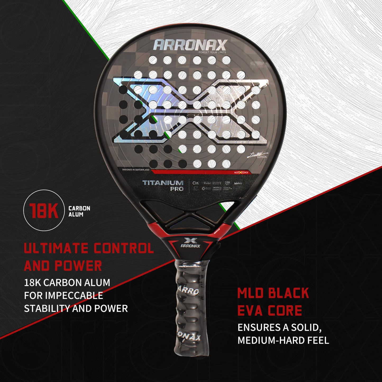 Atom Smashly Padel Schläger mit 18K Carbon – Hauptansicht